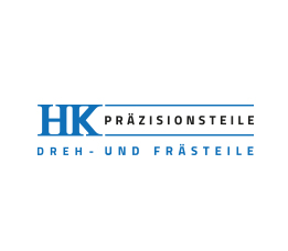 Logo mit HK in großen blauen Buchstaben, gefolgt von Präzisionsteilen in Schwarz und Dreh- und Frästeilen in Blau. Die klaren Linien und die professionelle Schriftart spiegeln unseren Fokus auf Vollblut-Kunden und unser Qualitätsbewusstsein wider.